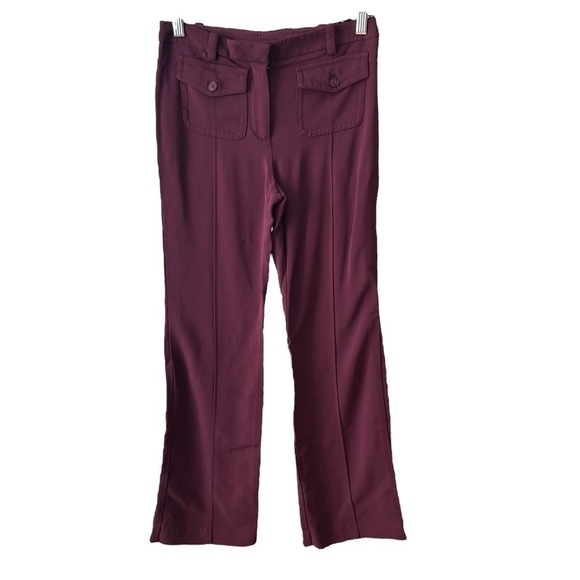 REBECCA TAYLOR Refined Suiting Boot Pant in Oxblood Sz 26/4 - Picture 2 of 6